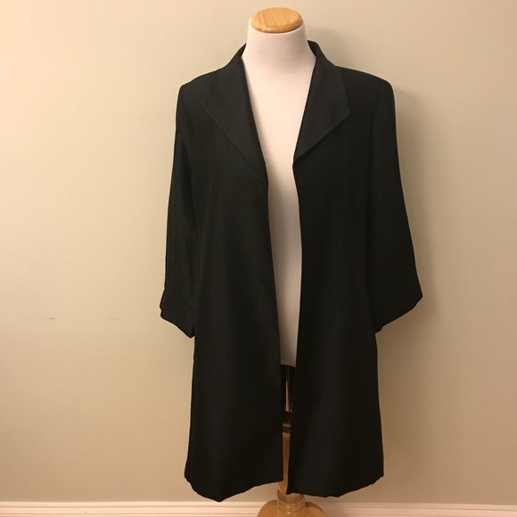 Eileen Fisher Jackets & Blazers - ⛔️SOLD⛔️Eileen Fisher Silk Open Front Coat Size M